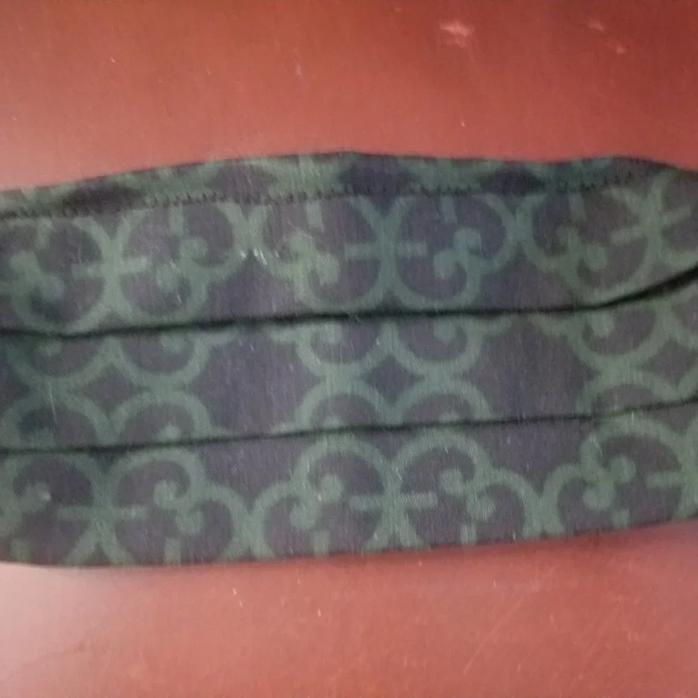 Cloth Face Mask - Silver/Copper Filters-BlackGreen